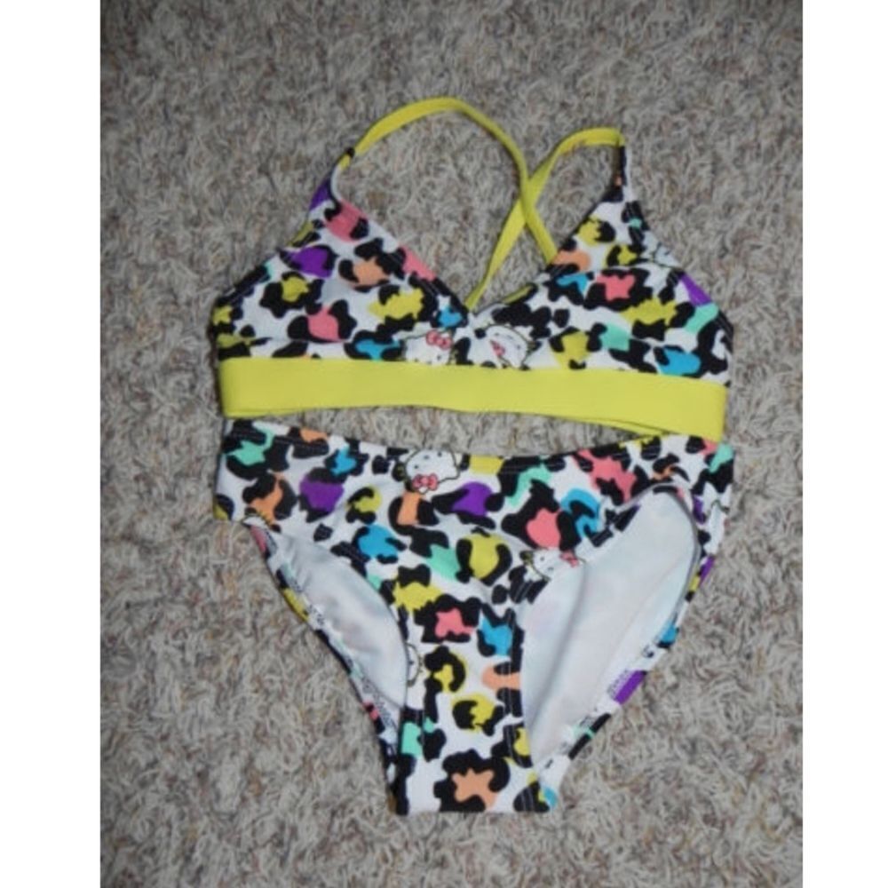 Hello Kitty Swimsuit 2pc Size 4 Girls NWOT